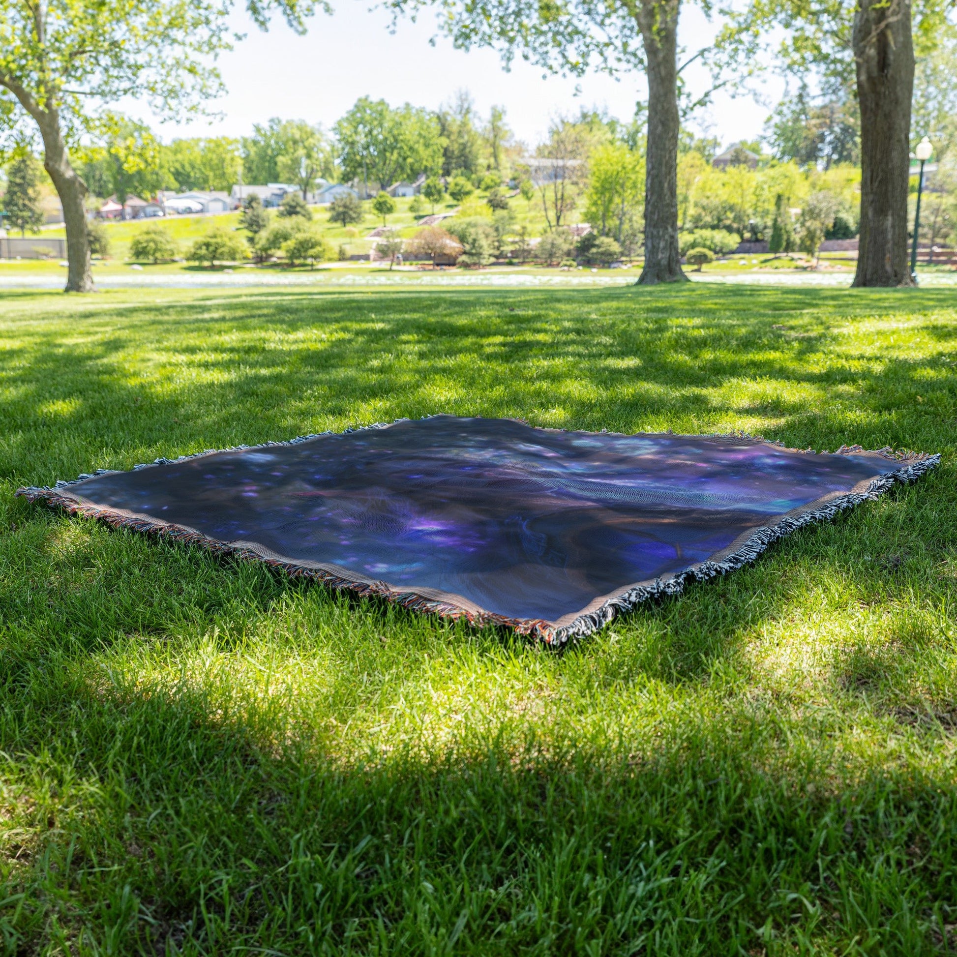 Night Elf Alliance Hero Woven Throw Blanket Enchanting World of Warcraft Fantasy Art for Home or Gift - Awakening Righteousness