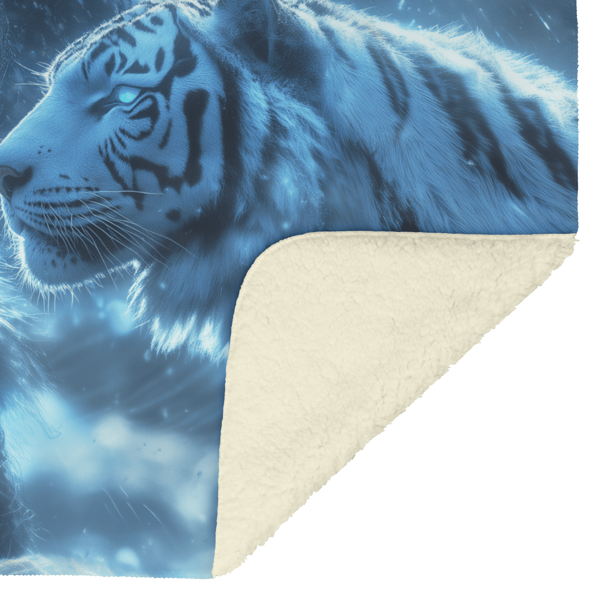 Night Elf Hunter Fleece Sherpa Blanket Pet Wolf Glowing Stars Shimmering Textures Peaceful Majestic WoW Design - Awakening Righteousness