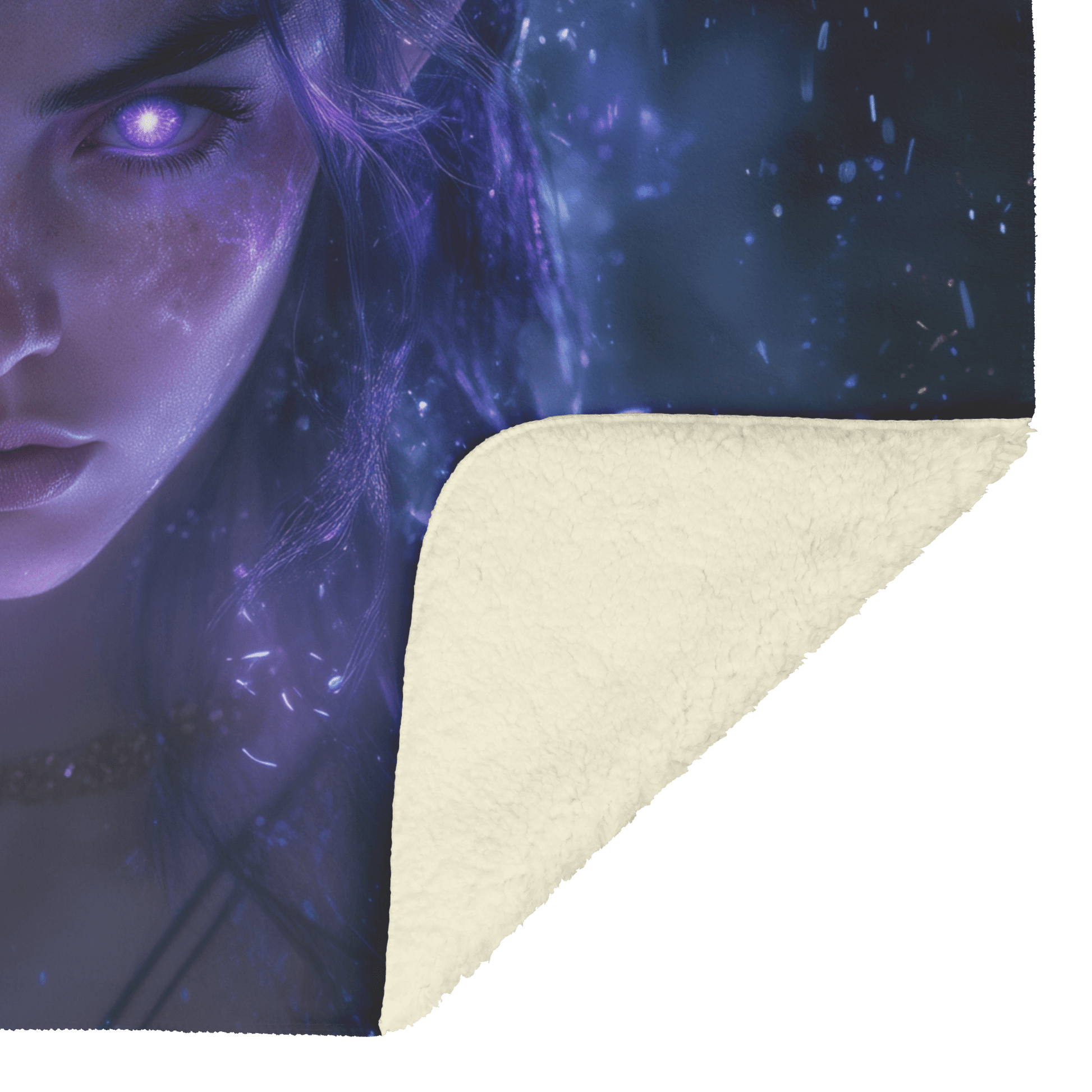 Night Elf Rogue Fleece Sherpa Blanket Dashing Shadows Silver Highlights Radiant Reflections Bold Powerful WoW Design - Awakening Righteousness