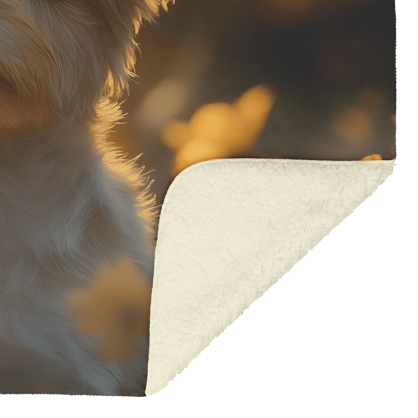 Parson Russell Terrier in Forest Setting Surrounded by Shimmering Textures and Glowing Silver Highlights Fleece Sherpa Blanket - Awakening Righteousness