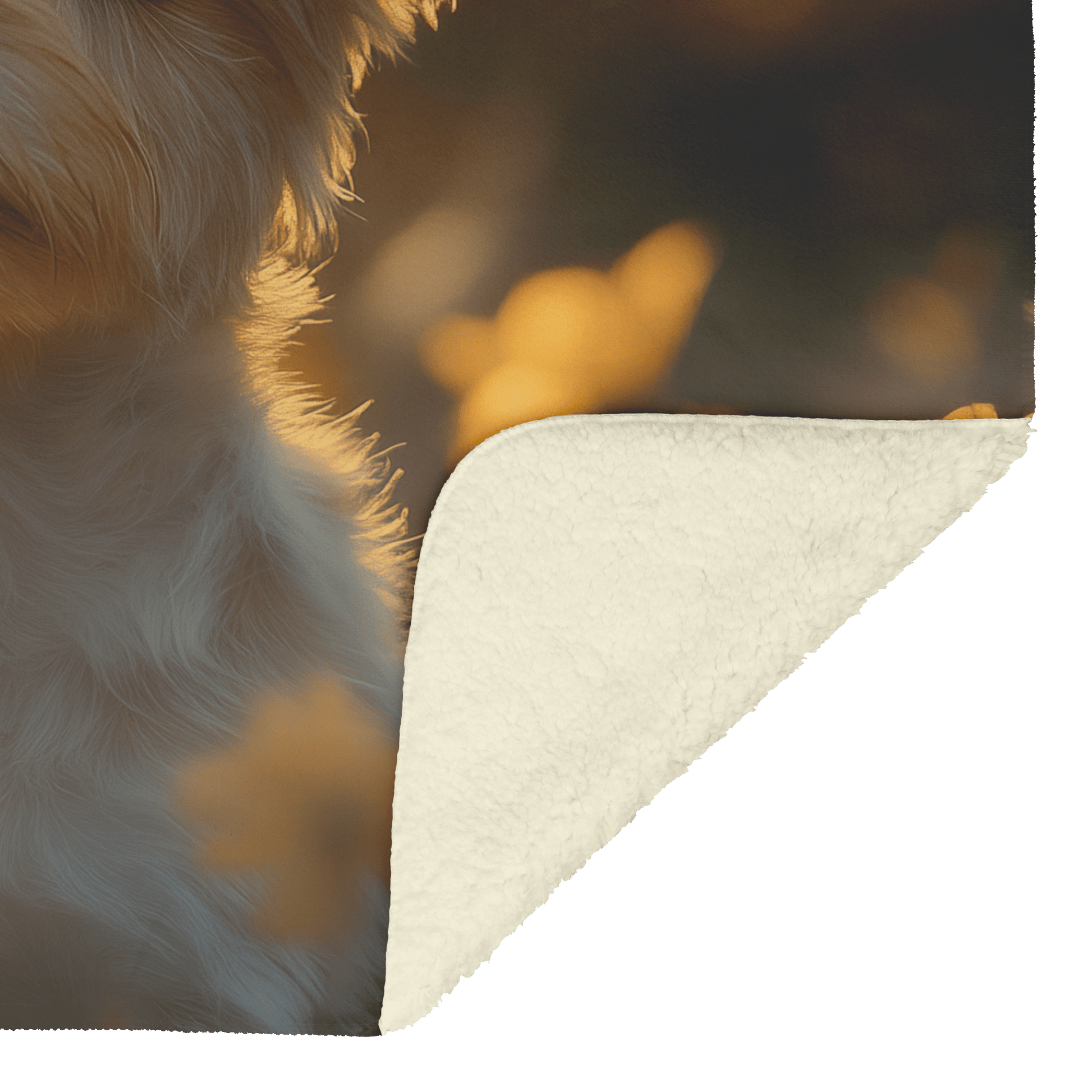 Parson Russell Terrier in Forest Setting Surrounded by Shimmering Textures and Glowing Silver Highlights Fleece Sherpa Blanket - Awakening Righteousness
