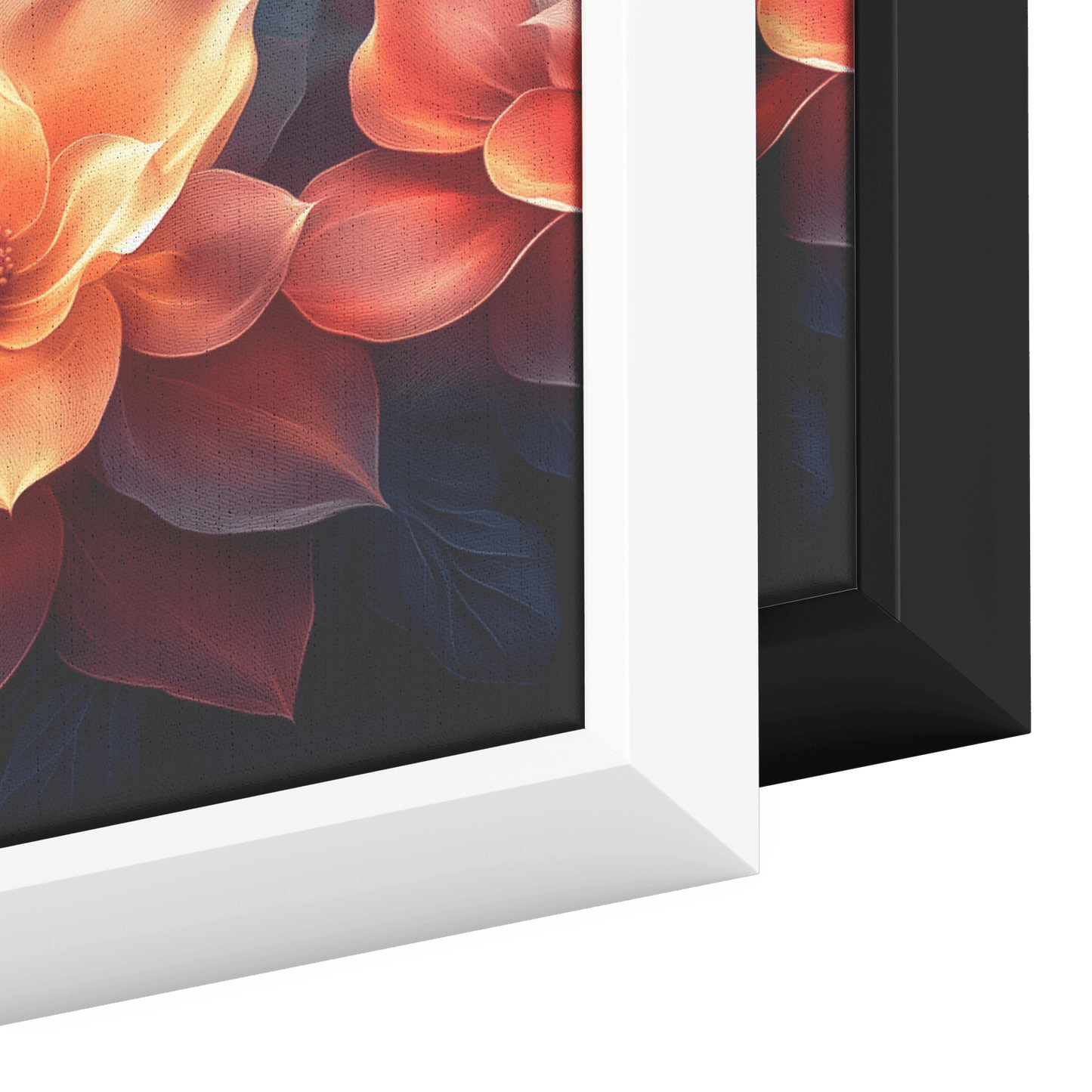 Polygonal Floral Patterns Vibrant Fractal Inspired Shapes Panoramic Framed Canvas Wall Art for Modern Decor - Awakening Righteousness