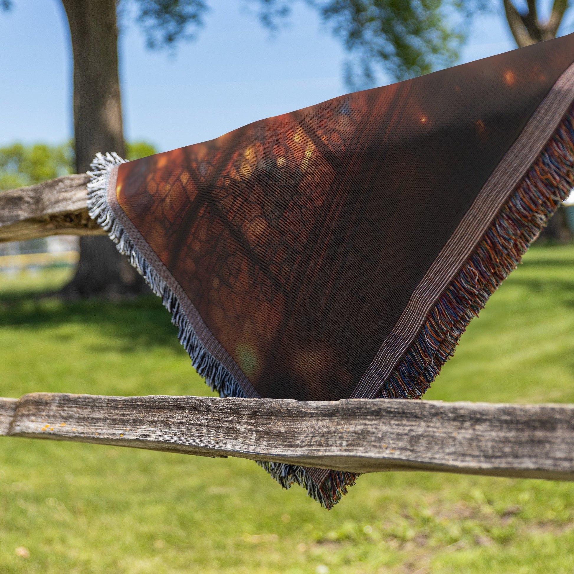Radiant Cross Stained Glass Woven Throw Blanket Illuminated Design Perfect for Christian Home and Faithful Decor - Awakening Righteousness