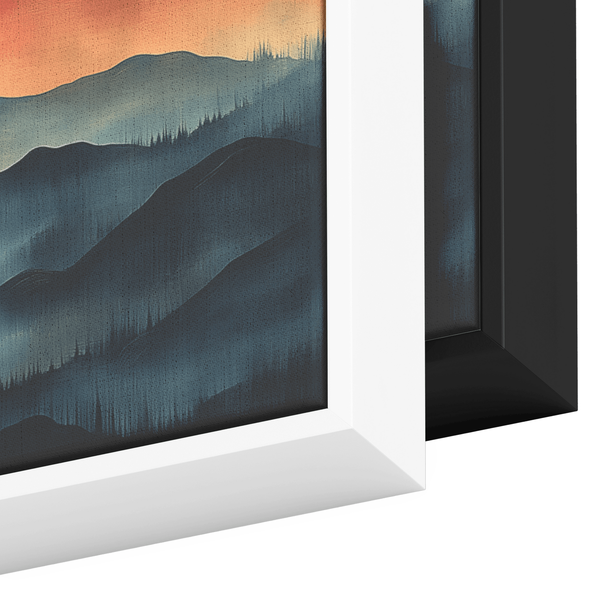 Stylized Boho Artwork Sunburst Abstract Hills Warm Earthy Tones Ultra High Definition Soft Gradients Panoramic Framed Canvas Wall Art - Awakening Righteousness