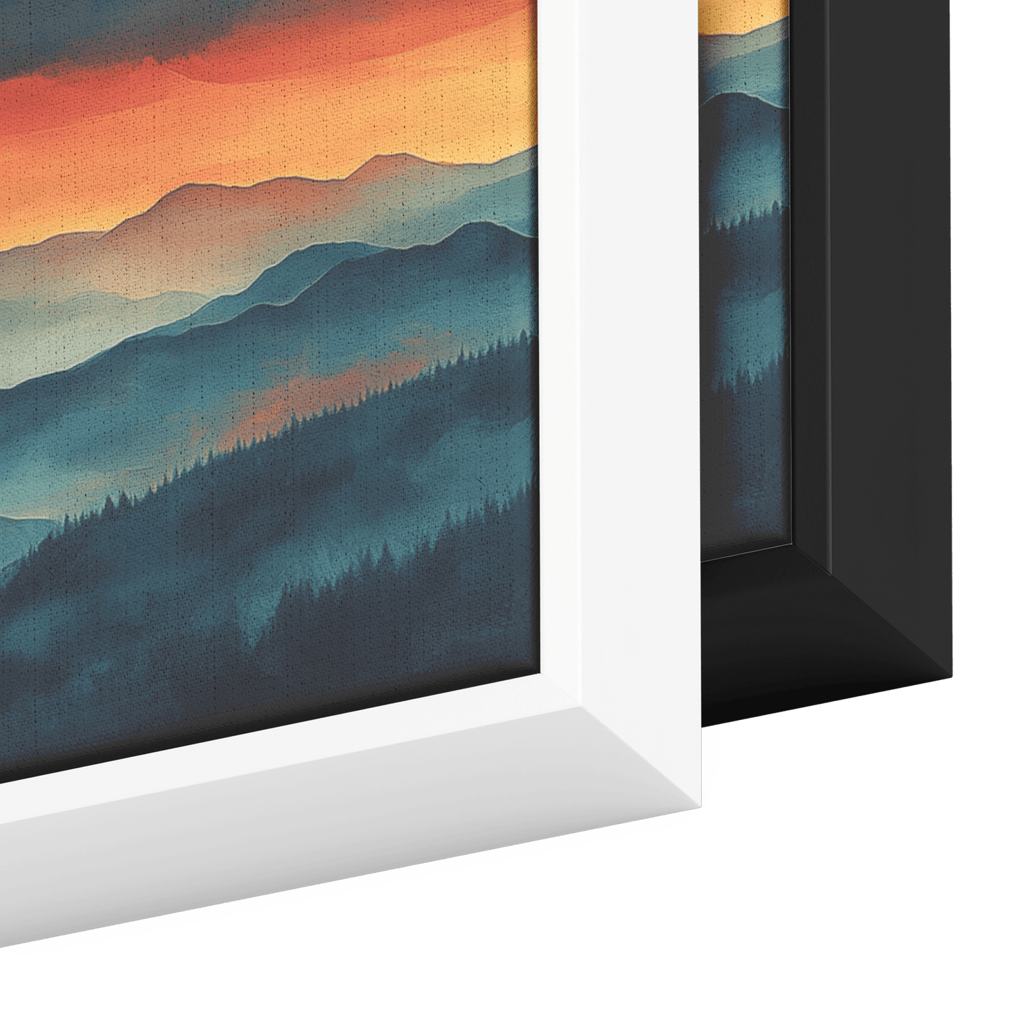 Stylized Boho Artwork Sunburst Abstract Hills Warm Earthy Tones Ultra High Definition Soft Gradients Panoramic Framed Canvas Wall Art - Awakening Righteousness