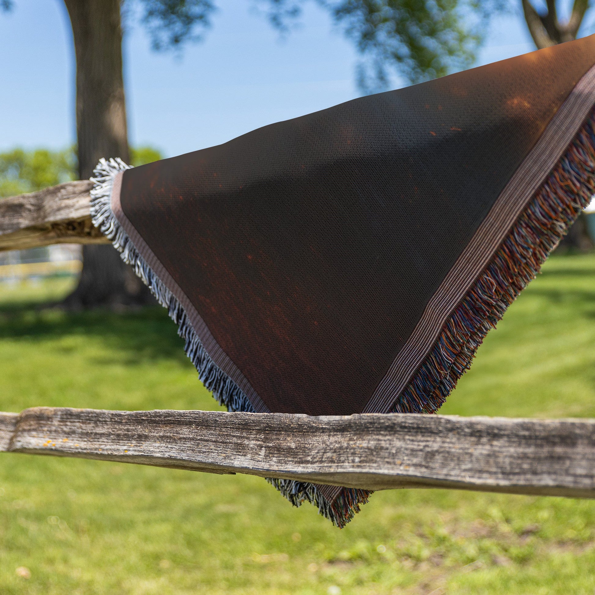 Tree of Knowledge of Good and Evil Woven Throw Blanket Cosmic Design for Christian Home Decor - Awakening Righteousness