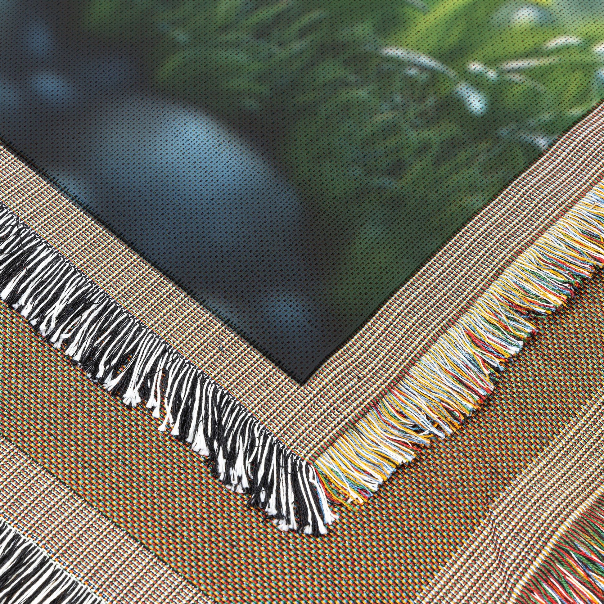 Vibrant Colorful Blooming Flowers with Greenery and Soft Sunlight for Woven Throw Blanket Design - Awakening Righteousness