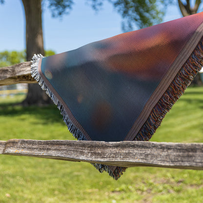 Vibrant Colorful Fish with Flowing Fins Woven Throw Blanket for Aquatic Art Lovers - Awakening Righteousness