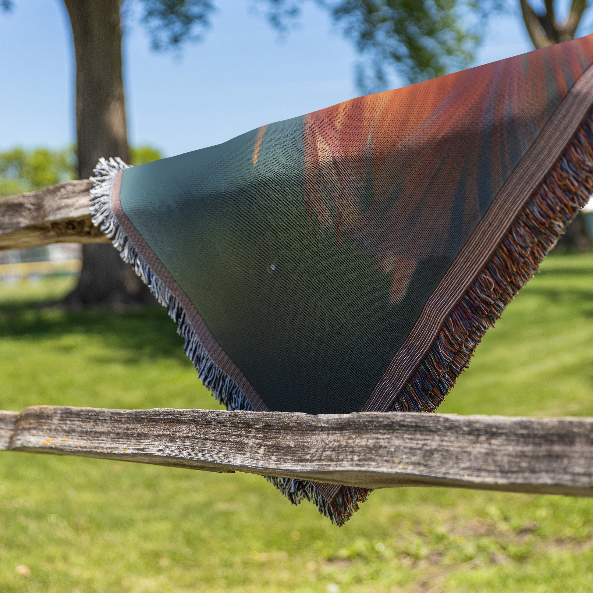 Vibrant Pair of Fish Swimming Together Woven Throw Blanket for Ocean and Fish Lovers - Awakening Righteousness