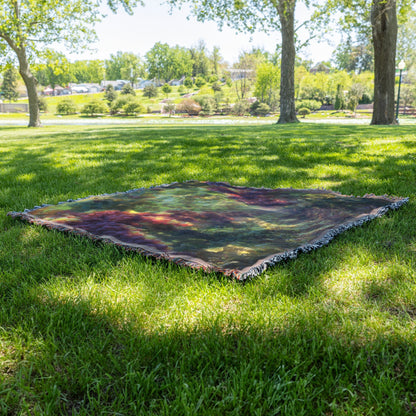 Vineyard Elegance Woven Throw Blanket - Awakening Righteousness